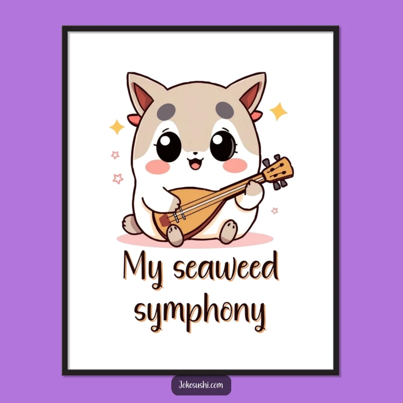 Funny Nori Shamisen Poster: Big-Eyed Character Art, Unique Funny Gift Decor