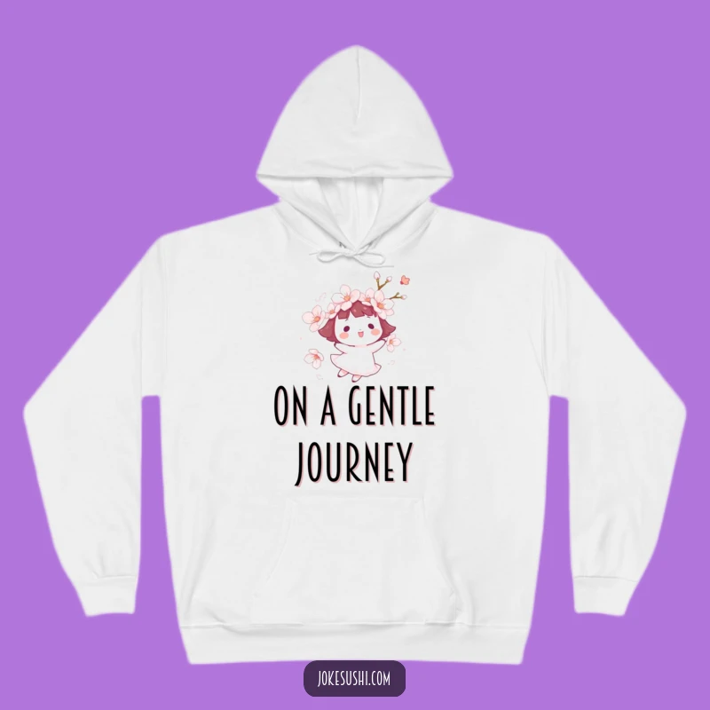 Cozy Funny Cherry Blossom Float Hoodie: Comfort in Gentle Breezes