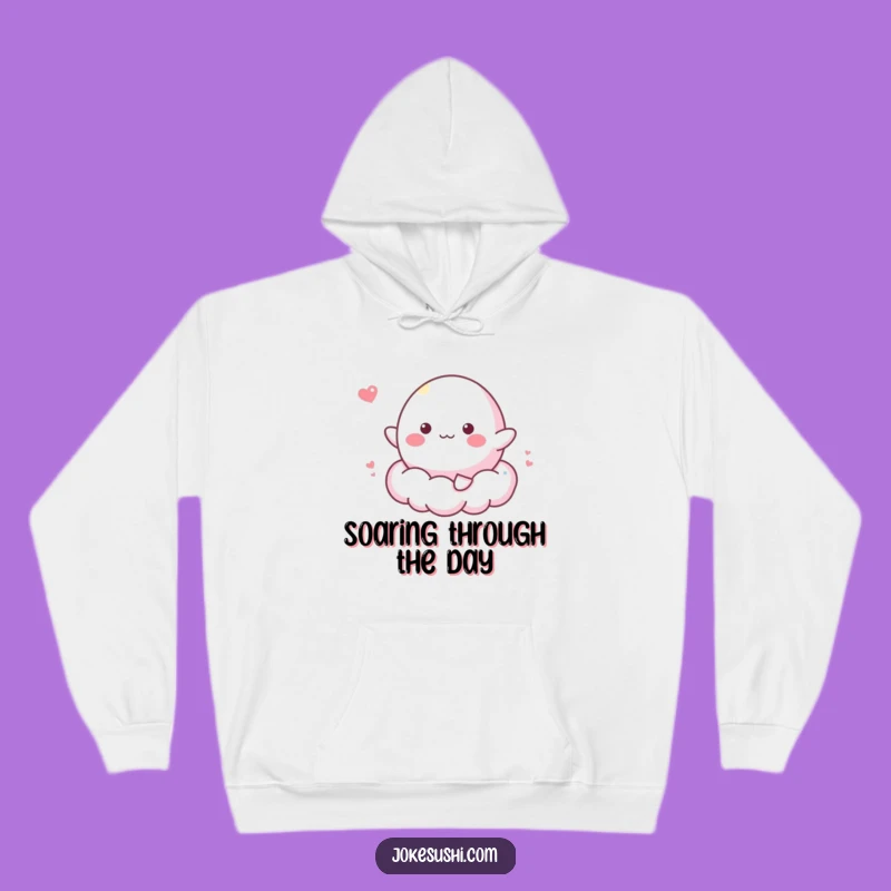 Cozy Funny Mochi Hoodie: Warm and Whimsical Cloud-Themed Apparel