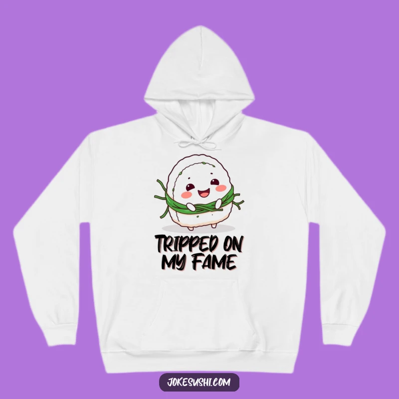 Funny Onigiri Tripping Hoodie: Cozy Seaweed Slip Humor, Ideal Funny Gift for Comfort