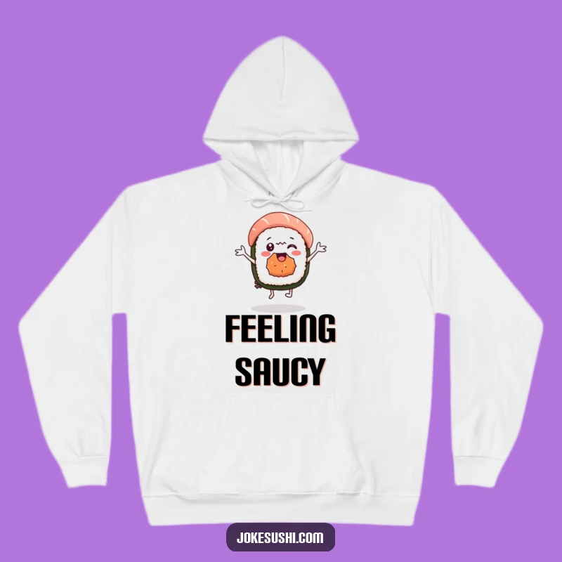 Funny Sushi Dance Hoodie: Delighted Character, Perfect Foodie Gift!