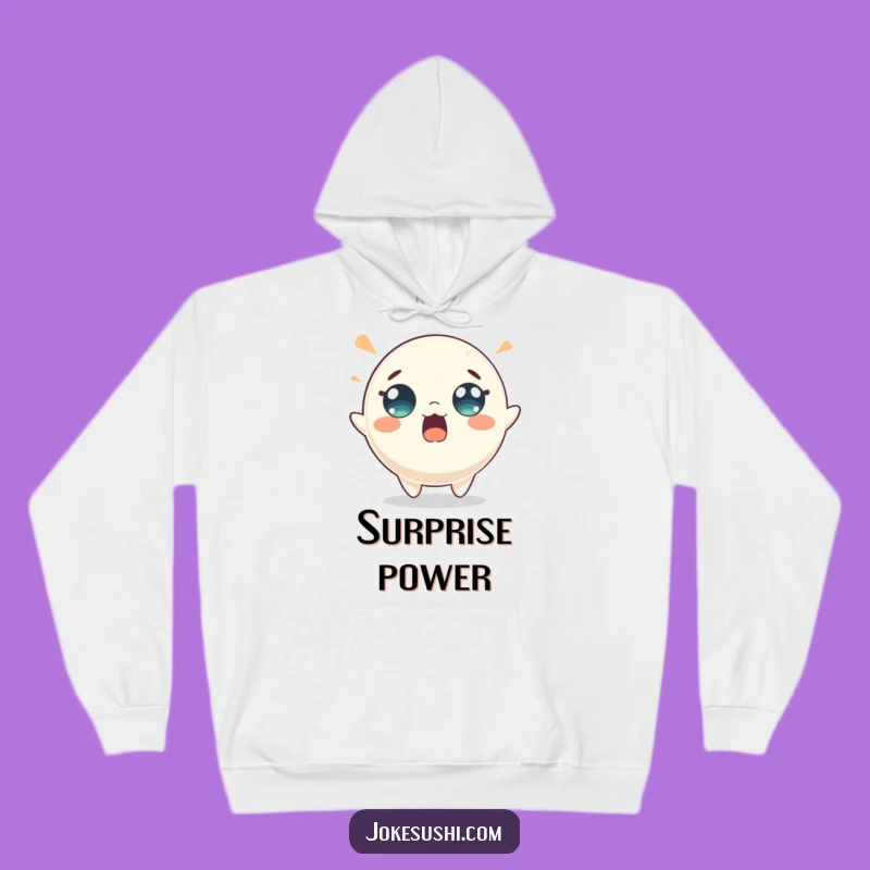 Funny Mochi Bounce Hoodie: Surprised Character, Perfect Energetic Gift!