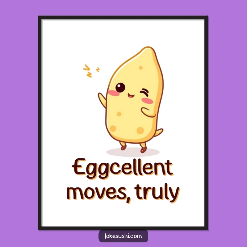 Free Printable Wall Art: Dancing Tamagoyaki - Funky Downloadable Decor!