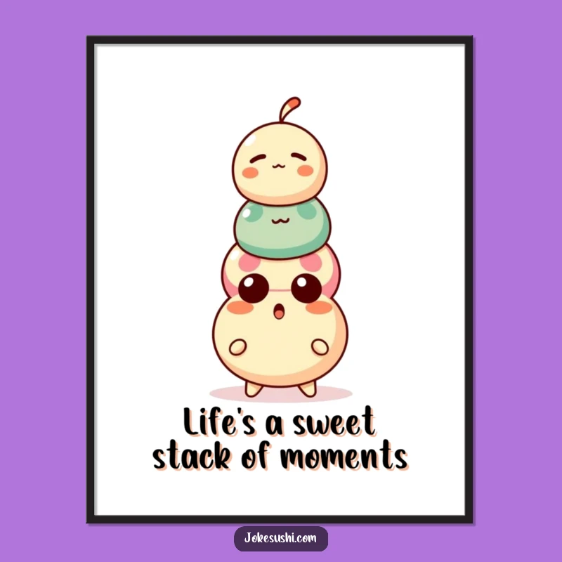 Free Printable Dango Wall Art - Funny Stacked Treat Downloadable Decor