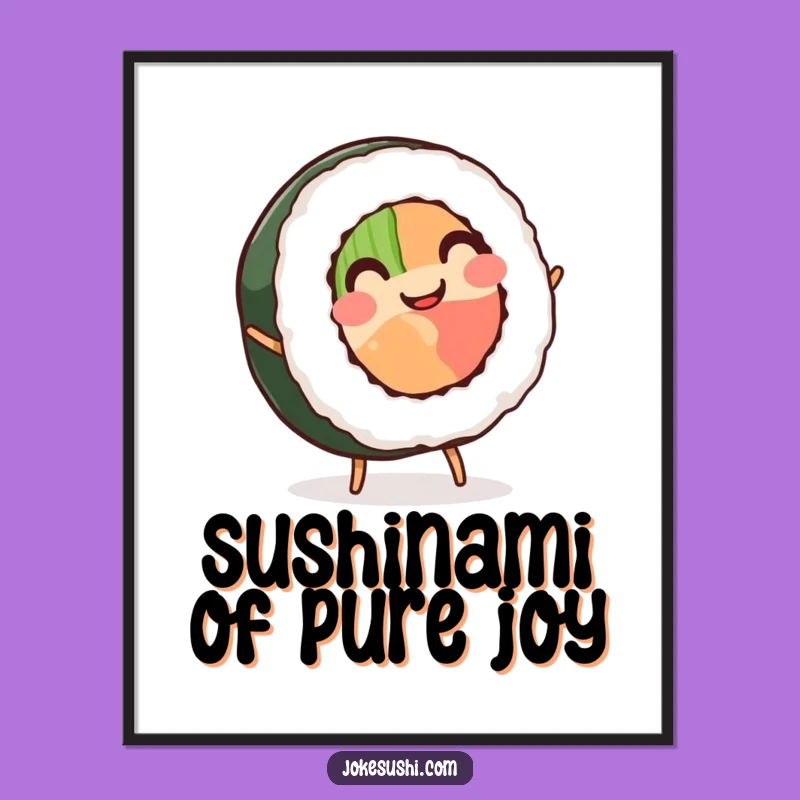 Free Printable Wall Art: Sushi Roll Cartwheel Fun - Whimsical Downloadable Decor!