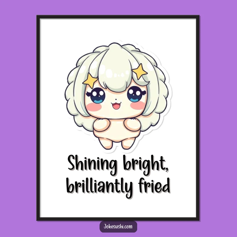 Funny Free Printable Wall Art: Starry-Eyed Tempura, Whimsical Downloadable Decor