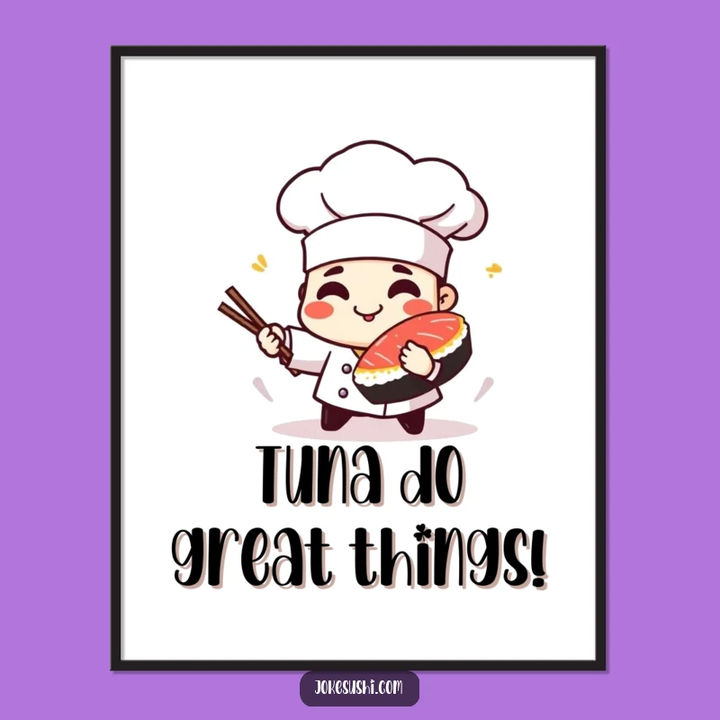 Free Printable Sushi Chef Art - Playful Downloadable Wall Decor for Foodie Fun
