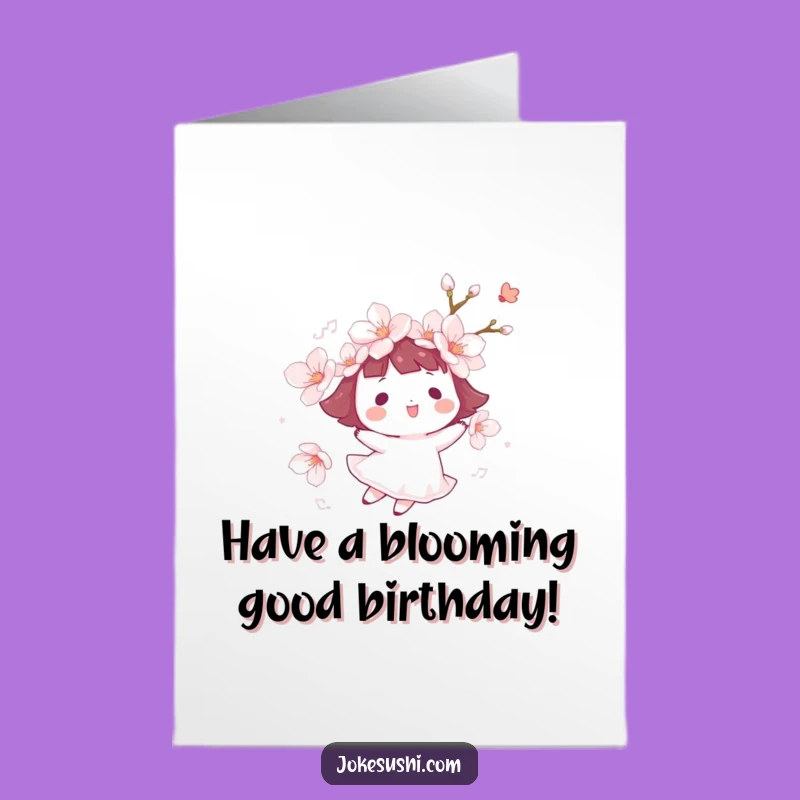 Cheerful Blossom Birthday Card: Free Printable Breeze Joy Downloadable Gift!