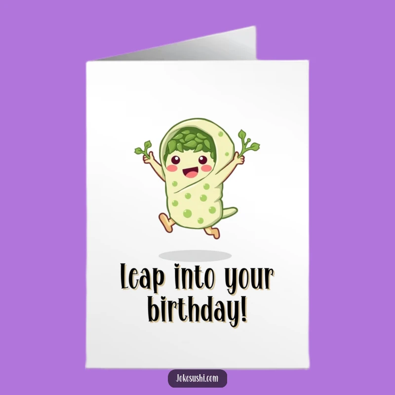 Free Printable Birthday Card: Leaping Seaweed Fun for a Lively Downloadable Gift