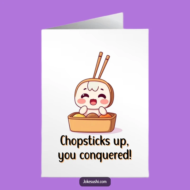 Free Printable Bento Box Congrats Card - Funny Downloadable Gift for Celebrating Achievements