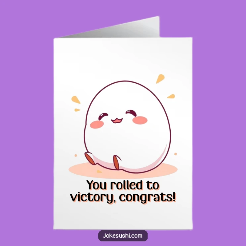 Hilarious Free Printable Congrats Card: Wobbly Mochi, Joyful Downloadable Gift