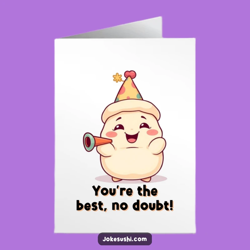 Free Printable Congrats Card: Dumpling Celebrates - Hilarious Downloadable!