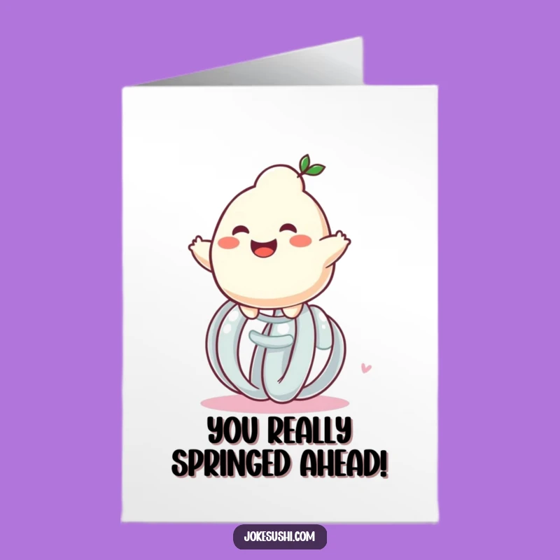 Free Printable Dumpling Spring Congrats Card - Funny Downloadable Gift!