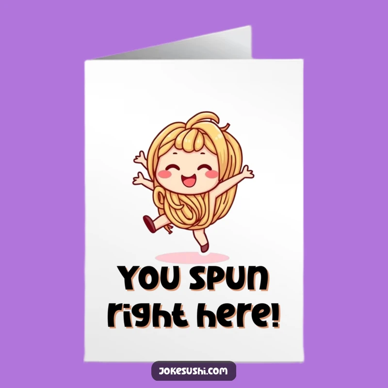 Free Printable Udon Cartwheel Congrats Card: Smiling Noodle Downloadable Gift