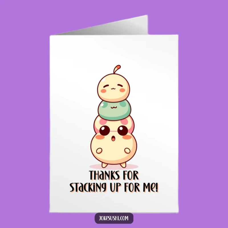 Free Printable Dango Thank You Card - Funny Stacked Treat Downloadable Gift