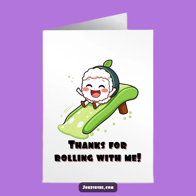 Free Printable Sushi Thank You Card: Funny Downloadable Gift for Appreciation!