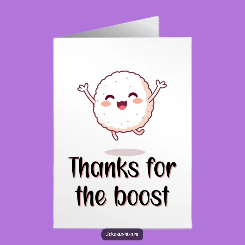 Free Printable Thank You Card: Rice Ball Jump Thanks - Playful DIY Gratitude!