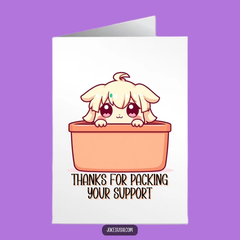Free Printable Thank You Card: Grateful Bento Box Peek - Downloadable Funny Gift