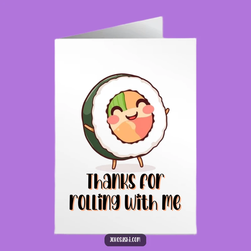 Free Printable Thank You Card: Sushi Cartwheel Thanks - Playful DIY Gratitude!