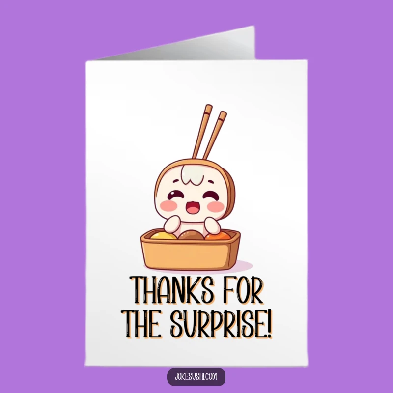 Free Printable Bento Box Thank You Card - Funny Downloadable Gift for Showing Gratitude
