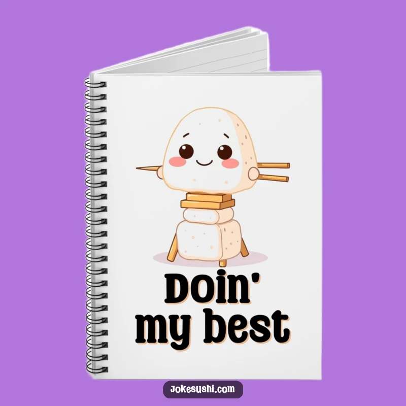 Funny Onigiri Chopstick Tower Notebook - Journal Your Hilarious Thoughts