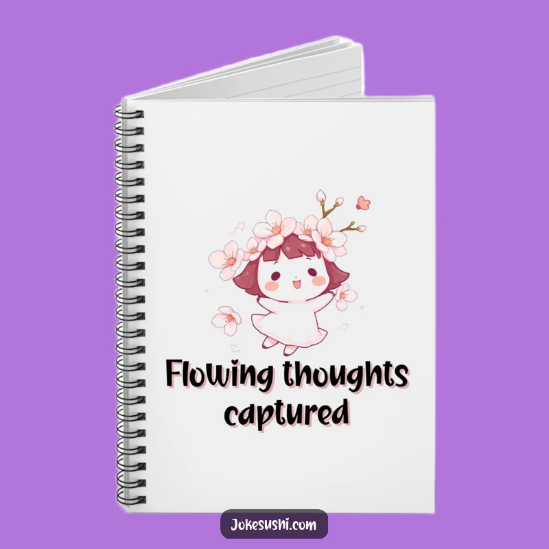 Funny Cherry Blossom Float Notebook: Jot Down Peaceful Thoughts