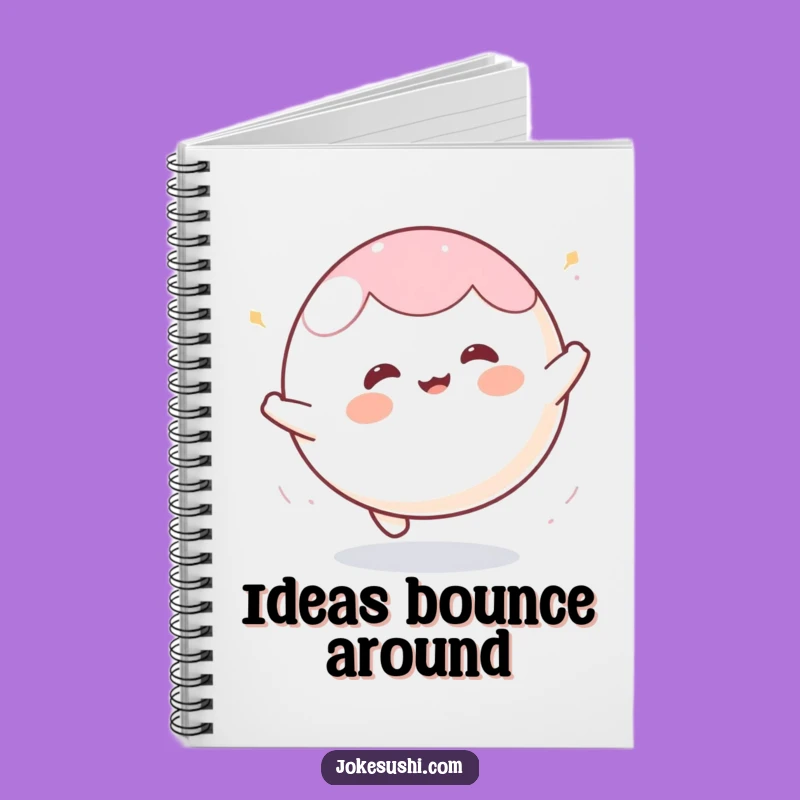 Funny Mochi Ball Bounce Notebook: Energetic Character Journal, Great Humorous Gift