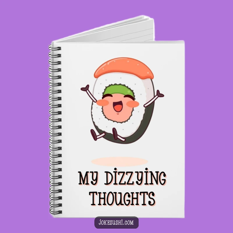 Funny Sushi Cartwheel Notebook: Foodie Character Journal for Ideas