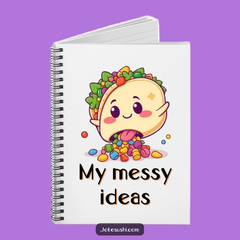 Funny Taco Notebook - Playful Tripping Character for Notes