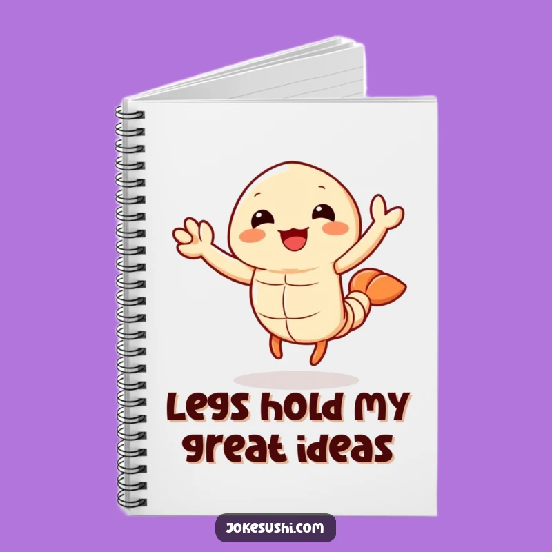 Funny Tempura Shrimp Notebook: Waving Character Journal, Ideal Funny Gift