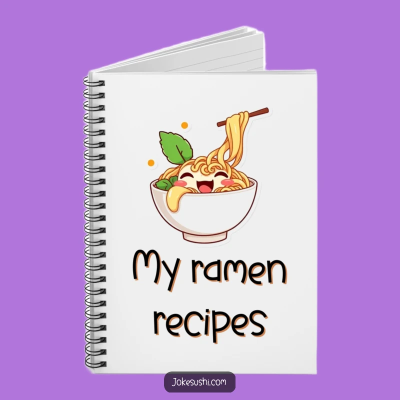 Funny Wiggling Ramen Notebook: Noodle Character Journal