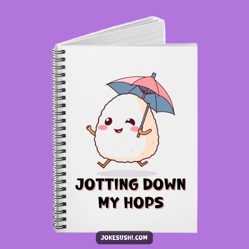 Funny Onigiri Notebook - Cute Rice Ball Character for Notes