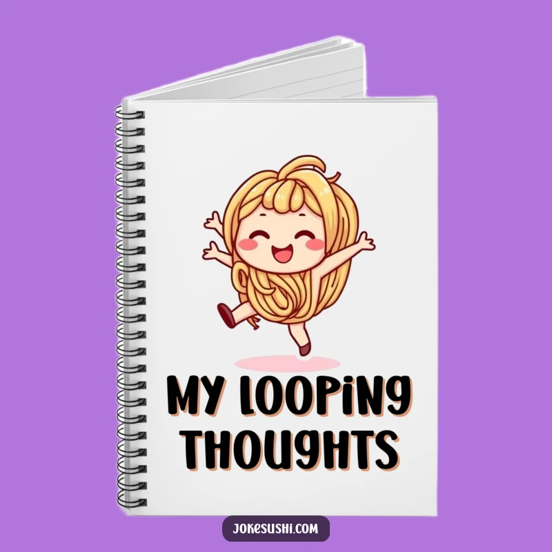 Funny Udon Noodle Cartwheel Notebook: Jot Down Happy Thoughts, Smiling Foodie, Gift for Writers