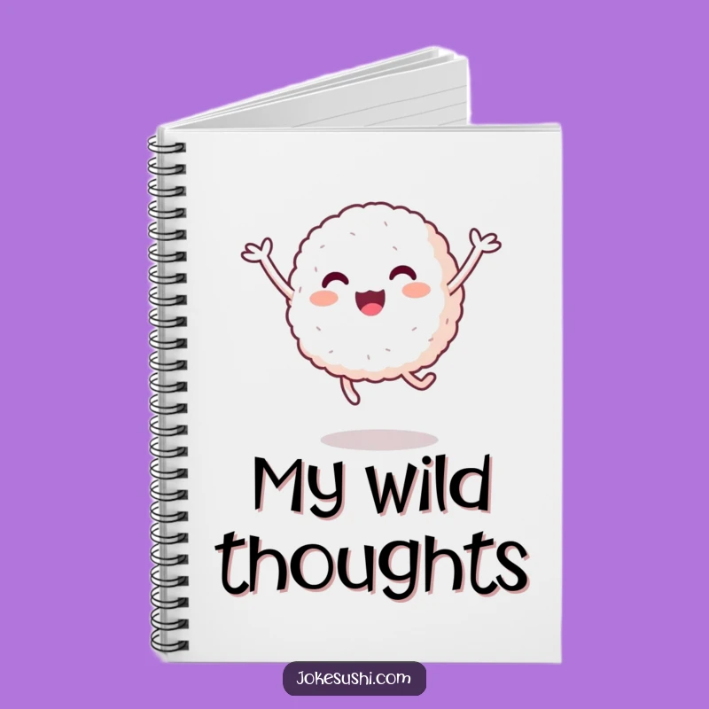 Funny Rice Ball Jump Notebook: Energetic Ideas Journal - Great 'Funny Gift'