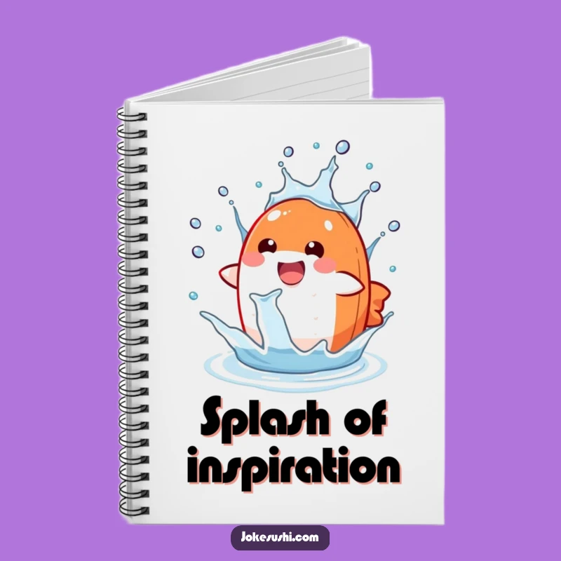 Funny Salmon Nigiri Splash Notebook: Jot Down Ideas with Refreshing Flair!