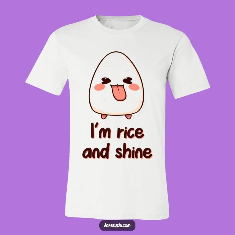 Funny Onigiri Tongue Out T-Shirt: Playful Character Tee, Hilarious Gift for Food Lovers