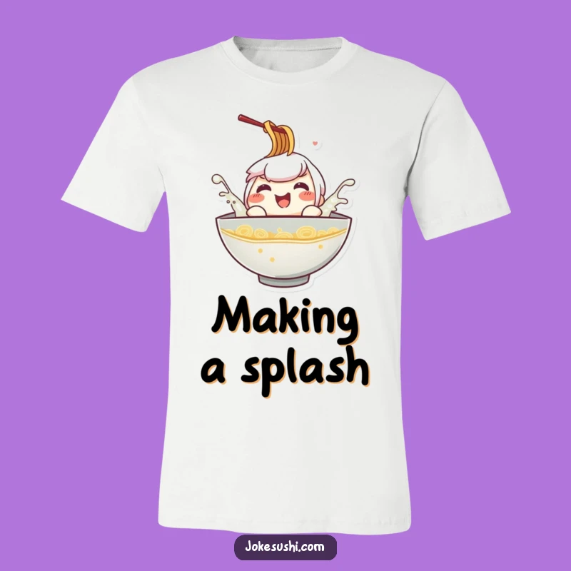 Funny Ramen Splash T-Shirt: Wear Your Playful Spirit with Delicious Style