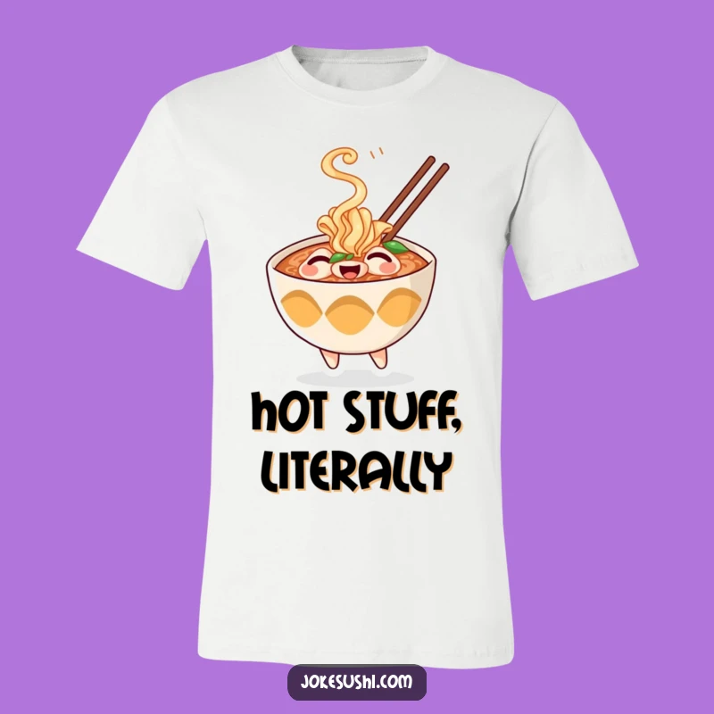 Funny Ramen Steam T-Shirt - Wearable Warmth and Noodle Humor