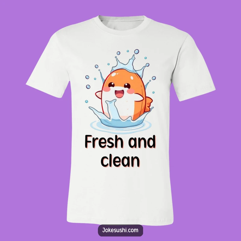 Funny Salmon Nigiri Splash T-Shirt: Wear Your Joyful Spirit!
