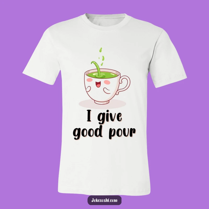 Funny Tea Cup Spill T-Shirt: Hilarious Self-Inflicted Humor Apparel Gift