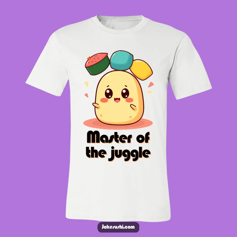 Funny Tamagoyaki Juggling T-Shirt: Cheerful Roe Act - Unique 'Funny Gift'
