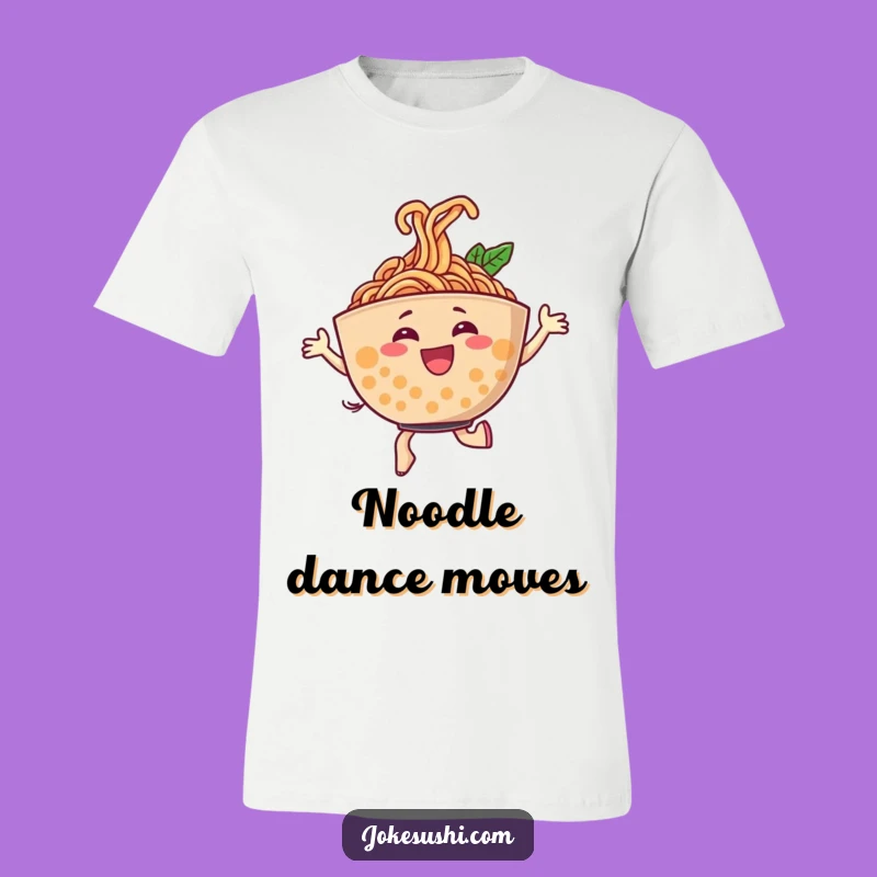 Funny Ramen T-Shirt - Energetic Dancing Character Tee