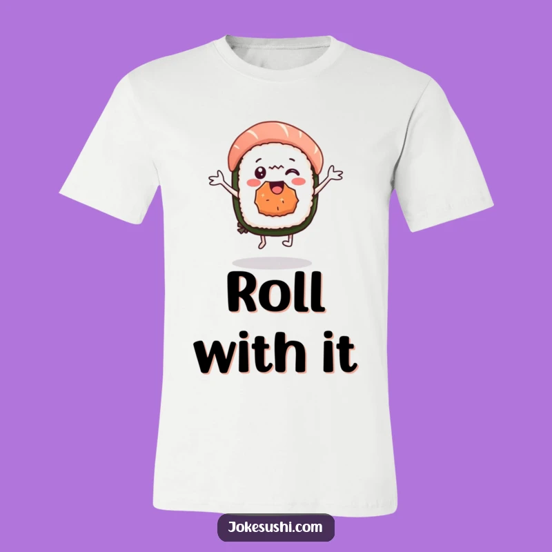 Funny Sushi Dance T-Shirt: Delighted Character, Perfect Foodie Gift!