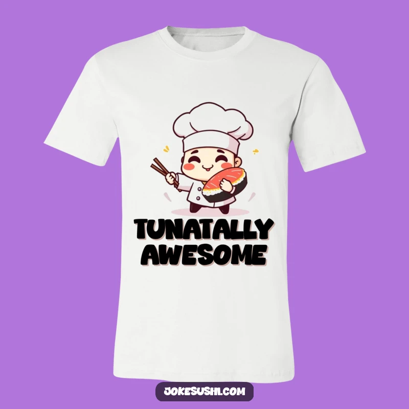 Funny Sushi Chef T-Shirt: Playful Tuna Spin Tee for Foodies