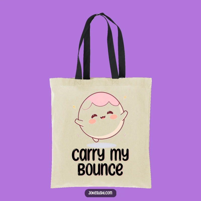 Funny Mochi Ball Bounce Tote Bag: Energetic Accessory, Great Humorous Gift