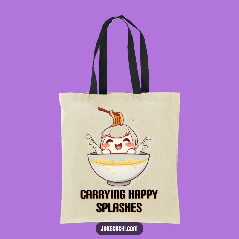 Hilarious Ramen Splash Tote Bag: Carry Your Essentials with Playful Flair