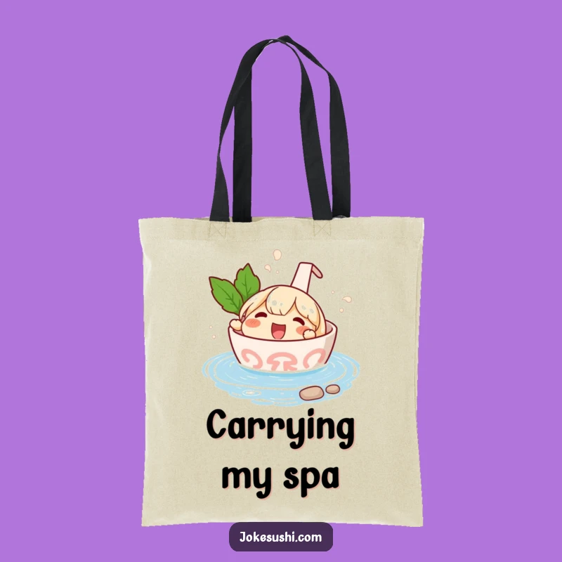 Funny Ramen Hot Spring Tote Bag: Hilarious Japanese Food Carryall Gift