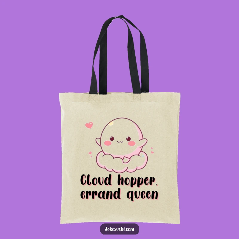 Funny Mochi Cloud Tote Bag: Carry Your Sunshine and Essentials