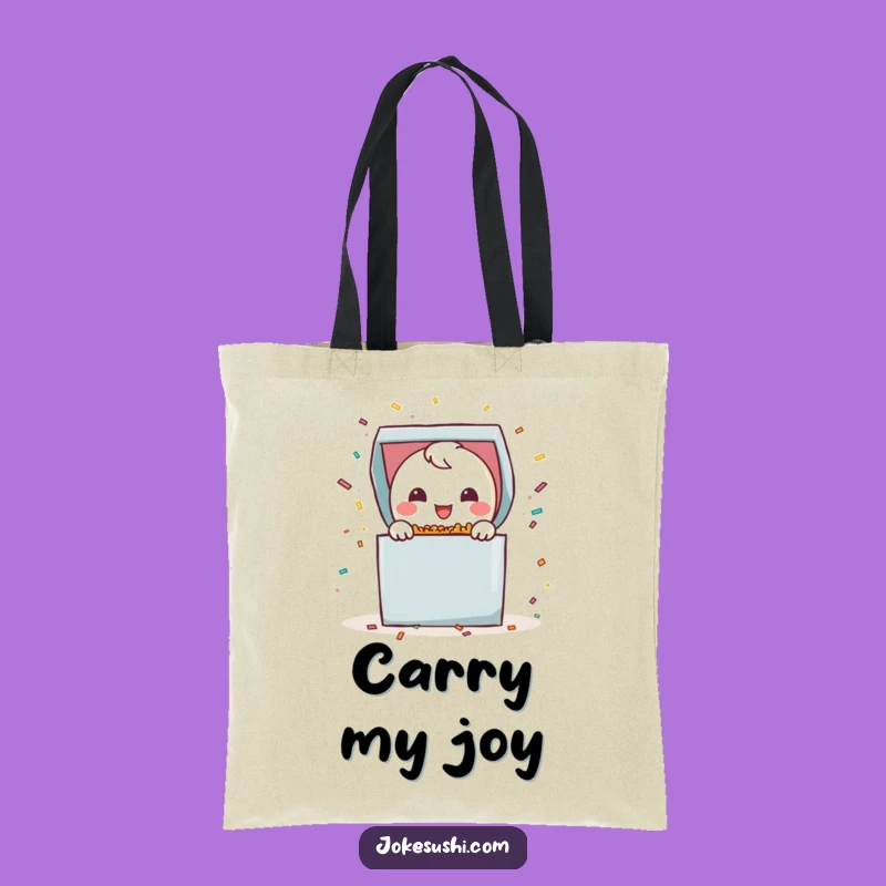 Funny Bento Box Confetti Tote Bag: Joyful Accessory, Great Humorous Gift