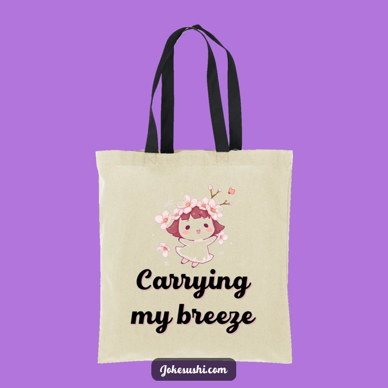 Funny Cherry Blossom Float Tote Bag: Carry Your Gentle Breeze